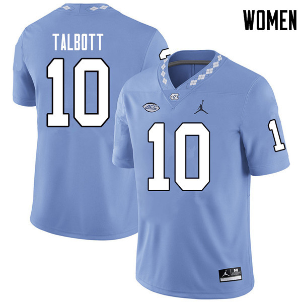 Jordan Brand Women #10 Danny Talbott North Carolina Tar Heels College Football Jerseys Sale-Carolina